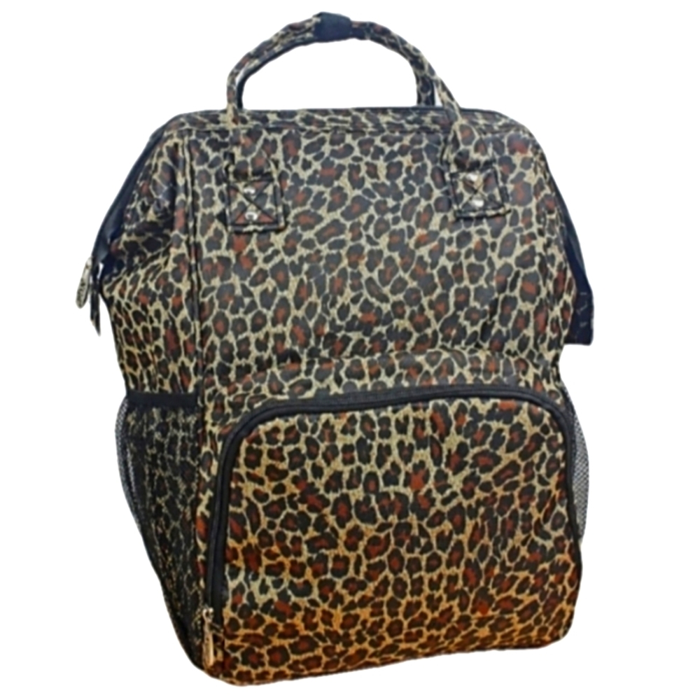 LEPOARD PRINT BACKPACK